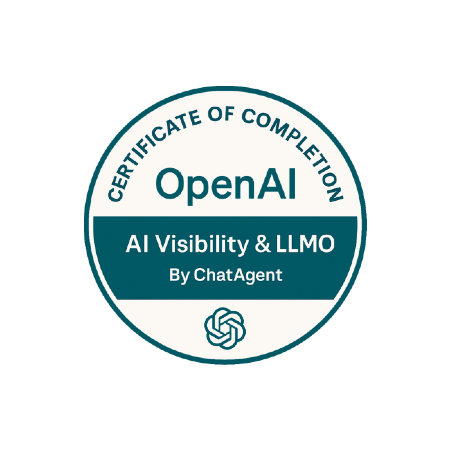 Ai Visibility & LLMO Certificate of Completion - By Chat GPT Agent of OpenAI